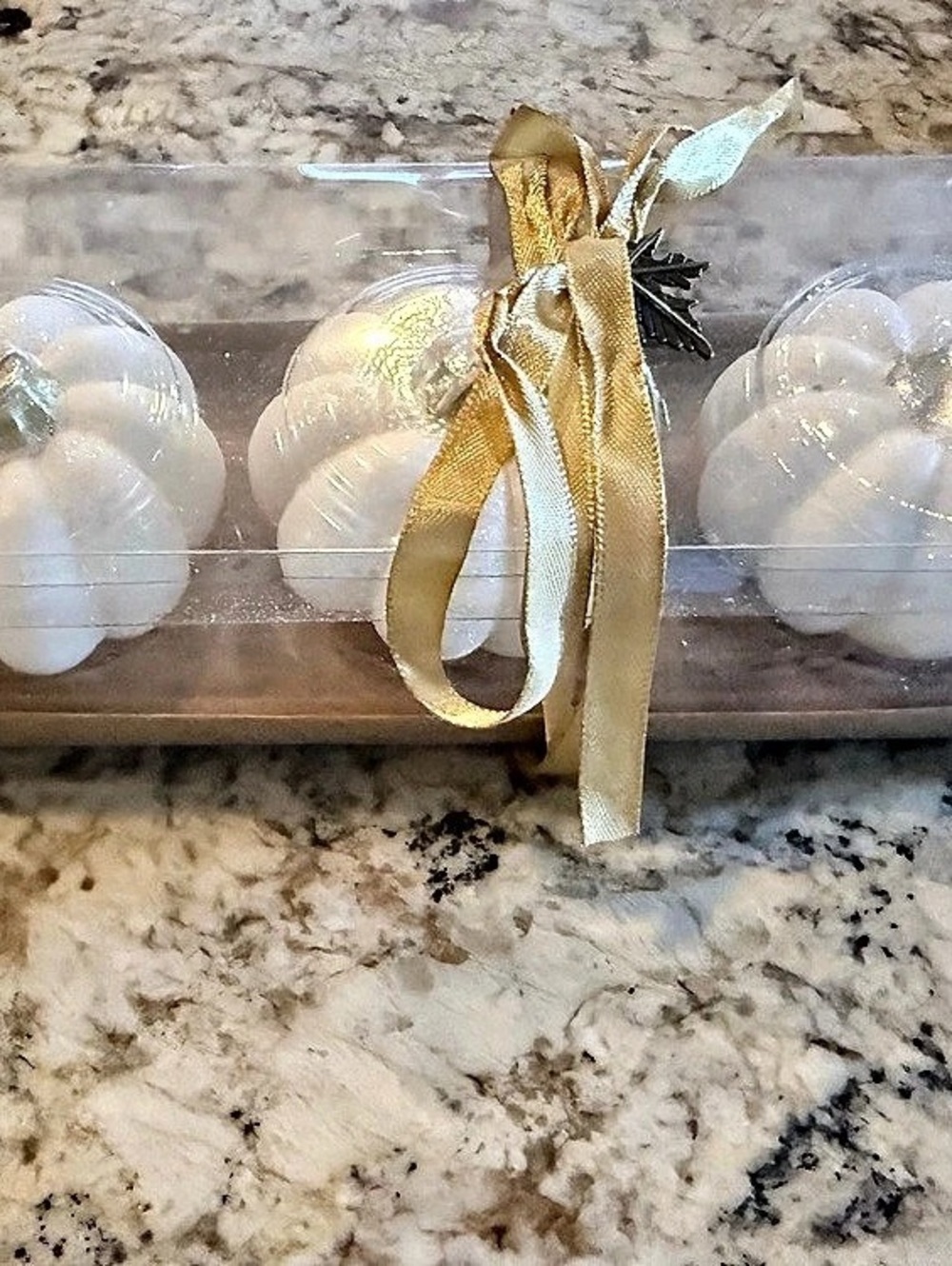 White Pumpkin Candle Set
